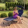 Outtec® Fauteuil de jardin pliable Chaise longue avec toit Voir les images du produit 17