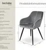 tectake® Esszimmerstuhl Marilyn gepolstert, in Samtoptik 58 Produktbild-Vorschau 6