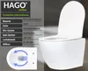 HAGO24 Spülrandloses Hänge-WC Keramik Nano-Beschichtung Produktbild-Vorschau 4