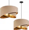 Two beige pendant lamps with gold interiors are shown against a white background. Anteprima dell’immagine prodotto