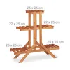Relaxdays Blumentreppe 3 Ebenen, Aus Holz, Blumenständer Produktbild-Vorschau 5