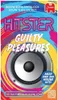 A vibrant and colorful marketing image for a music card game called Hitster Guilty Pleasures, featuring a prominent speaker graphic. Anteprima dell’immagine prodotto
