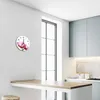 Glasuhr Wanduhr Küchenuhr Echt-Glas 30fi cm Tulpen Blumen Produktbild-Vorschau 5