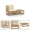 The Living Store 2-tlg. Garten-Lounge-Set Kissen Honigbraun Produktbild-Vorschau 1
