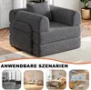 [Patentiertes Design] Chenille-Schlafsofa 2-in-1 mit Produktbild-Vorschau 9