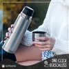 Doppelwandige Thermosflasche 500 ml Silber aus Edelstahl – Produktbild-Vorschau 4