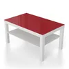 DEQORI Couchtisch 90x55 cm Weiß 'Rot' Glas Beistelltisch Produktbild-Vorschau 2