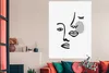 MuchoWow® Poster Porträt - Strichzeichnung - Schwarz - Weiß Produktbild-Vorschau 3