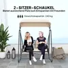 Outsunny Hollywoodschaukel Rattan 2-Sitzer Gartenschaukel Produktbild-Vorschau 6
