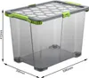 Rotho 3er Set Aufbewahrungsbox mit Rollen 65L Evo Total - Produktbild-Vorschau 4