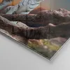 Bilder auf glas - Tiger weiß Rock Sonnenuntergang - 70x50cm Produktbild-Vorschau 5