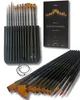 LIEBERGE Premium Langstiel Pinselset Acrylfarben - 12 Produktbild-Vorschau 1
