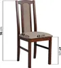 A single wooden chair with fabric upholstery, showing dimensions for height, width, and depth. Voir les images du produit
