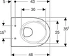 Tiefspl-WC Renova Compact wandhngend, 4,5/6 l Wandmontage Produktbild-Vorschau 3