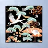Deko Glasuhr Wanduhr 30x30 Chinoiserie Kranich Quarz Produktbild-Vorschau 1