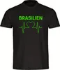 multifanshop Herren T-Shirt - Brasilien - Herzschlag, Produktbild-Vorschau 1