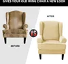 Velvet Wing Chair Covers 2 Piece Chair Covers Slipcover Náhled obrázku produktu 6