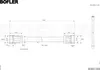 A technical drawing of a shower hose with dimensions and labels. Produktbild-Vorschau