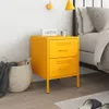 Nachttisch Senfgelb 36x39x50,5 cm Stahl Produktbild-Vorschau 3