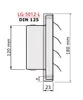 Edelstahl Überdruck Abluftgitter LG-5012 Inox DIN 125 Produktbild-Vorschau 2