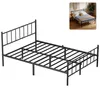 JOIEYOU Metallbett 140x200 cm Schwarz – stabiles Doppelbett Produktbild-Vorschau 1