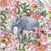 ARTland Glasbild Elefant im Blüten Dschungel Größe: 40x40 Produktbild-Vorschau 1