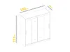 Easy4You D2 180 cm Schwarz Schiebetüren Kleiderschrank Produktbild-Vorschau 6
