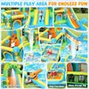 Dinosaurier-Wasserspielplatz: 13-in-1 Hüpfburg mit XXL Pool Produktbild-Vorschau 3