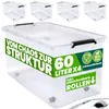 DEUBA® 4x 60L Scatole in Plastica Trasparente Senza BPA Anteprima dell’immagine prodotto 1