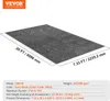 A 3D rendering of a large gray and black garage floor mat with dimensions and product information displayed. Anteprima dell’immagine prodotto