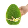 com-four® 2x Dekofigur - Osterhase und Osterei mit Schleife Produktbild-Vorschau 5
