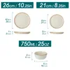Durchmesser 26 cm Essteller, Durchmesser 21cm Dessertteller, 750ML Schale Voir les images du produit