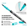 RAGI Zestaw Markerów Akwarelowych 24 szt. – Dwustronne Podgląd zdjęcia produktu 3