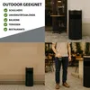 Abfalleimer mit Aschenbecher 30 L Schwarz Metall Produktbild-Vorschau 5