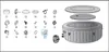 Bestway® pièce de rechange valve à vis pour spas LAY-Z-SPA® Voir les images du produit 2