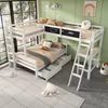 Dětská postel Sweiko, pro tři děti, s úložnými zásuvkami, z Náhled obrázku produktu 1