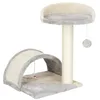 A cat tree with a platform, scratching post, bridge, and toys. Anteprima dell’immagine prodotto