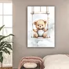 MuchoWow® - Leinwandbilder - Bär - Baby - Tier - Kinder, Produktbild-Vorschau 2