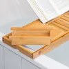 Ausziehbare Badewannenablage aus Bambus verstellbares Produktbild-Vorschau 4