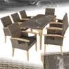 A rattan dining set with a marble-top table and eight chairs, presented on a white background. Náhled obrázku produktu
