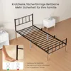 Bett 90 x 200 cm, Bettgestell Metall mit Kopfteil, Produktbild-Vorschau 8