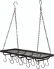 Eisen Topfhänger schwarz 60x28x7cm Wurstkrone Kräuterkorb Produktbild-Vorschau 1