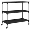 vidaXL Kuchyňský vozík černý 102x50x95 cm materiál na bázi Náhled obrázku produktu 1