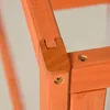 A close-up view of a wooden joint on an orange structure, likely part of a greenhouse or garden bed. Produktbild-Vorschau