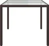 vidaXL Table de jardin 150x90x75 cm Verre trempé Poly rotin Voir les images du produit 4