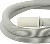 A coiled gray drain hose with a white connector. Produktbild-Vorschau