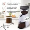 Cloer 7521, Koffiemolen, 300 gram, Conische maalsteen, Wit, Productafbeelding-voorbeeld 9
