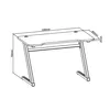Počítačový stôl Gaming Desk Ergo PC stôl s priechodkami na Náhľad obrázku produktu 8