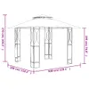 vidaXL Pavillon mit Dach Anthrazit 300x300x270 cm Stahl Produktbild-Vorschau 7