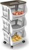 BAMA Scaffale mobile TIDY, bianco/marrone Anteprima dell’immagine prodotto 10